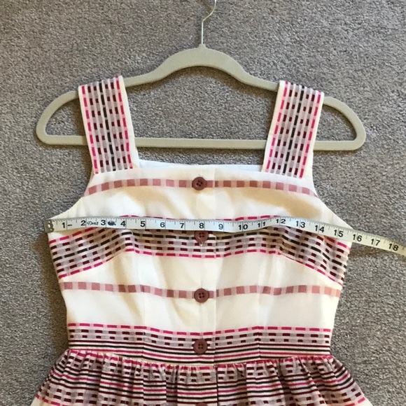 Gal Meets Glam Ashton Button Stripe Dress Size 00 - Picture 10 of 11